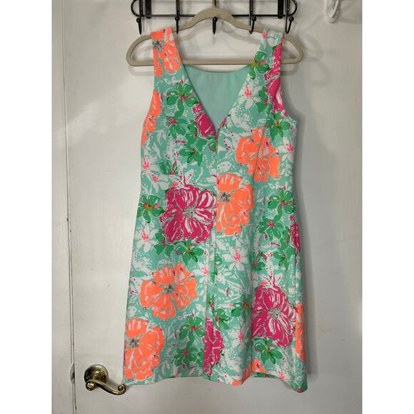 NWOT- Lilly Pulitzer Eden Poolside Blue Beach Walk A-Line Shift Dress Medium - Picture 5 of 6